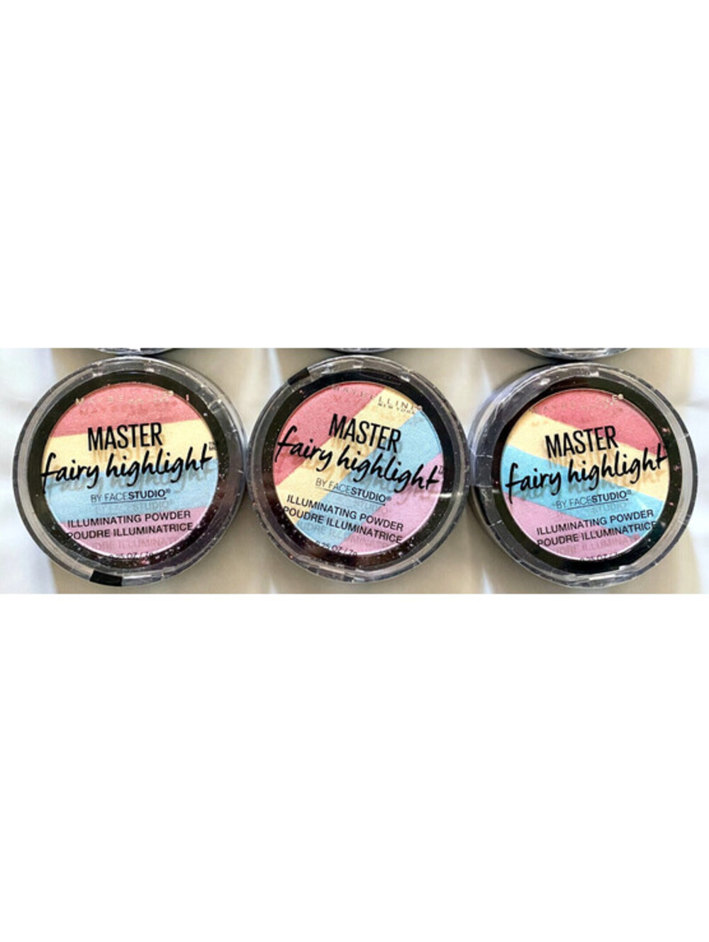 Lot of 3 NEW Maybelline Face Studio Master Illuminating Fairy Highlight (Sealed)